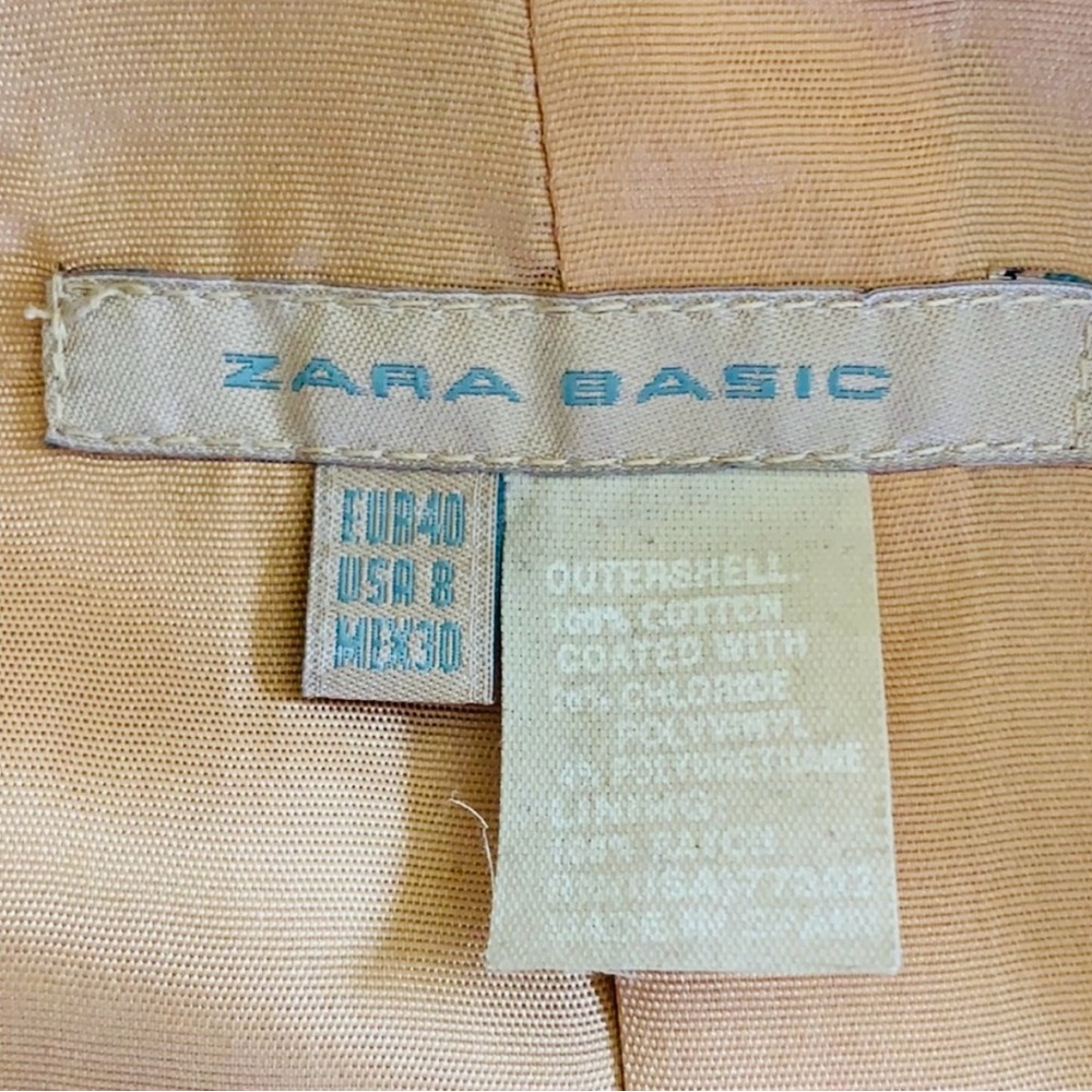 Zara Basic Light Cream Faux Leather Jacket - image 6